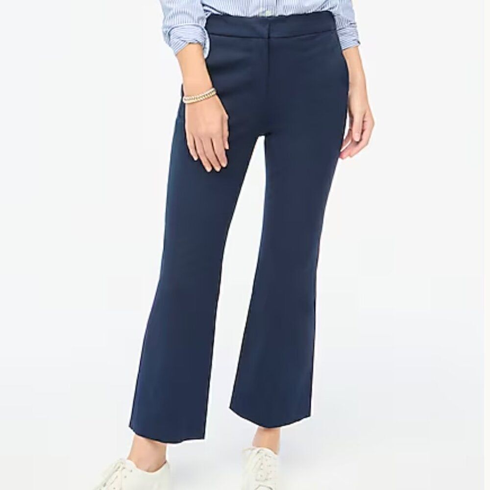 J. Crew Factory Kelsey flare pant in Navy Blue NWT
